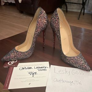 Christian Louboutin so Kate 120 dragonfly China blue size 37 (7US)